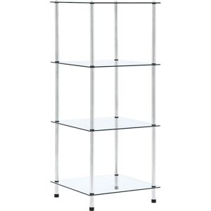 4-Tier Shelf Transparent 40x40x100 cm Tempered Glass Vidaxl 4-Tier Shelf Transparent 40x40x100 cm Tempered Glass Vidaxl