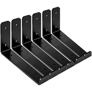 6Pack Shelf Bracket 9 inches Floating Shelf Brackets Carbon Steel Hooks L Metal Bracket 90KG Load Capacity Wall Mounted Heavy Duty Shelf Bracket with 6Pack Shelf Bracket 9 inches Floating Shelf Brackets Carbon Steel Hooks L Metal Bracket 90KG Load Capacity Wall Mounted Heavy Duty Shelf Bracket with