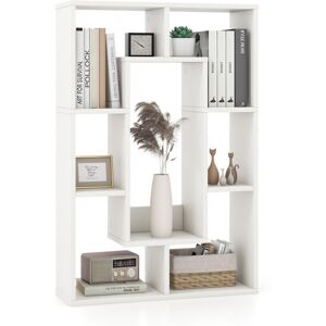 Costway - 7-Cube Bookcase Wooden Storage Geometric Bookshelf Corner Decorative Display Costway - 7-Cube Bookcase Wooden Storage Geometric Bookshelf Corner Decorative Display