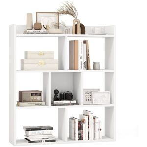 COSTWAY 7 Cubes Open-back Bookshelf Home Storage Display Shelf Wooden Bookcase COSTWAY 7 Cubes Open-back Bookshelf Home Storage Display Shelf Wooden Bookcase