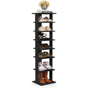 COSTWAY 7-Tier Shoe Rack Hallway Shoe Storage Bathroom Dispaly Shelf Black COSTWAY 7-Tier Shoe Rack Hallway Shoe Storage Bathroom Dispaly Shelf Black