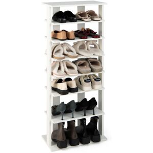 Costway - 7 Tiers Tall Shoe Rack Patented Space Saving Organizer Storage Shelf 14 pairs Costway - 7 Tiers Tall Shoe Rack Patented Space Saving Organizer Storage Shelf 14 pairs
