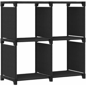 4-Cube Display Shelf Black 69x30x72.5 cm Fabric Vidaxl 4-Cube Display Shelf Black 69x30x72.5 cm Fabric Vidaxl