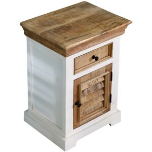 Alfie Bedside Cabinet 1 Darwer + Door - Mango Wood - L35 x W45 x H60 cm Alfie Bedside Cabinet 1 Darwer + Door - Mango Wood - L35 x W45 x H60 cm