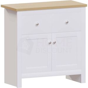 Home Discount - Arlington Sideboard 2 Drawer 2 Door Cabinet Cupboard Storage, White Home Discount - Arlington Sideboard 2 Drawer 2 Door Cabinet Cupboard Storage, White
