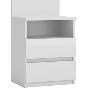 Hucoco Aster T1 - Nightstand - Scandinavian Style - White Hucoco Aster T1 - Nightstand - Scandinavian Style - White