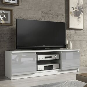 Creative Furniture - Aura tv Unit - White with Grey Gloss Doors - 120cm Creative Furniture - Aura tv Unit - White with Grey Gloss Doors - 120cm