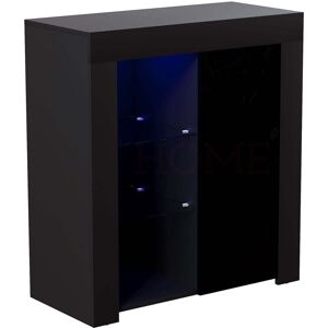 Home Discount - Azura led Sideboard 1 Door Modern High Gloss Storage Cabinet Cupboard, Black Home Discount - Azura led Sideboard 1 Door Modern High Gloss Storage Cabinet Cupboard, Black