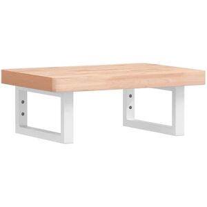 VidaXL Wall-mounted Washbasin Shelf Steel & Beech - Bathroom Storage VidaXL Wall-mounted Washbasin Shelf Steel & Beech - Bathroom Storage