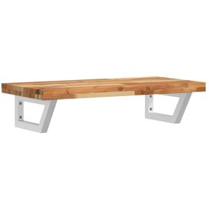 Basin Shelf Wall Mounted Steel and Solid Wood Acacia vidaXL Basin Shelf Wall Mounted Steel and Solid Wood Acacia vidaXL