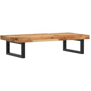 vidaXL Steel Acacia Wall Mount Bathroom Shelf vidaXL Steel Acacia Wall Mount Bathroom Shelf