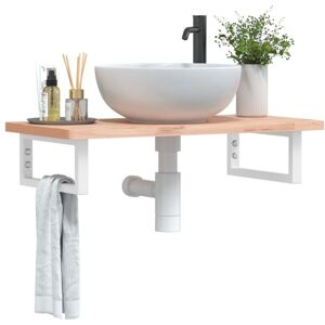 Basin Shelf Wall Mounted Steel and Solid Wood Beech Vidaxl Basin Shelf Wall Mounted Steel and Solid Wood Beech Vidaxl