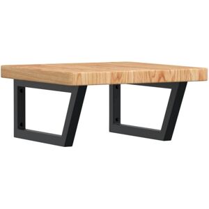 Basin Shelf Wall Mounted Steel and Solid Wood Oak vidaXL Basin Shelf Wall Mounted Steel and Solid Wood Oak vidaXL