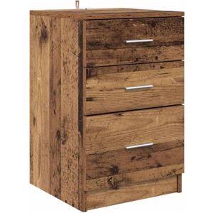 Bedside Cabinet Old wood 40 x 40 x 63 cm Engineered wood vidaXL Bedside Cabinet Old wood 40 x 40 x 63 cm Engineered wood vidaXL