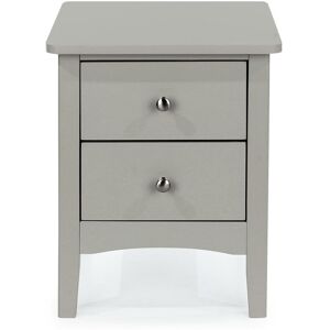 Home Source - Bedside Cabinet 2 Drawer Bedroom Drawer Side Table Nightstand Metal Handles Grey Home Source - Bedside Cabinet 2 Drawer Bedroom Drawer Side Table Nightstand Metal Handles Grey