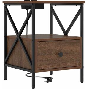 vidaXL Bedside table Brown Oak - Bedside table, Brown Oak, 41.5 x 40.5 x 55 cm - Furniture vidaXL Bedside table Brown Oak - Bedside table, Brown Oak, 41.5 x 40.5 x 55 cm - Furniture