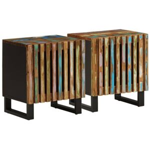 Bedside Cabinets 2 pcs 40x34x46 cm Solid Wood Reclaimed Vidaxl Bedside Cabinets 2 pcs 40x34x46 cm Solid Wood Reclaimed Vidaxl