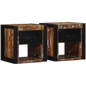 Vidaxl - Bedside Cabinets 2 pcs Multicolour 40x35x40 cm Solid Wood Reclaimed Vidaxl - Bedside Cabinets 2 pcs Multicolour 40x35x40 cm Solid Wood Reclaimed