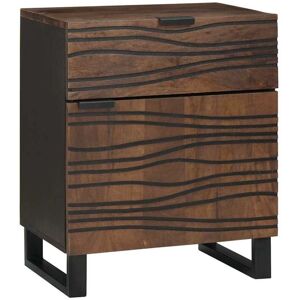 Bedside Cabinet Walnut 50 x 33 x 60 cm Solid mango wood Vidaxl Bedside Cabinet Walnut 50 x 33 x 60 cm Solid mango wood Vidaxl