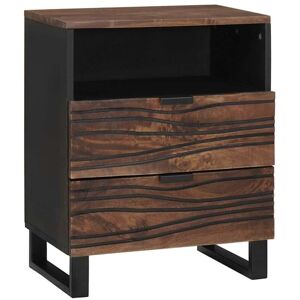 Bedside Cabinet Walnut 50 x 33 x 60 cm Solid mango wood Vidaxl Bedside Cabinet Walnut 50 x 33 x 60 cm Solid mango wood Vidaxl