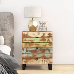 Bedside Cabinet 50x33x62cm Solid Wood Reclaimed&Engineered Wood vidaXL Bedside Cabinet 50x33x62cm Solid Wood Reclaimed&Engineered Wood vidaXL