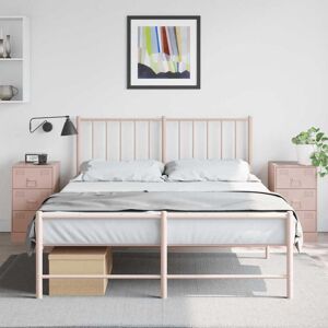 Bedside Cabinets 2 pcs Pink 34.5x39x62 cm Steel Vidaxl Bedside Cabinets 2 pcs Pink 34.5x39x62 cm Steel Vidaxl