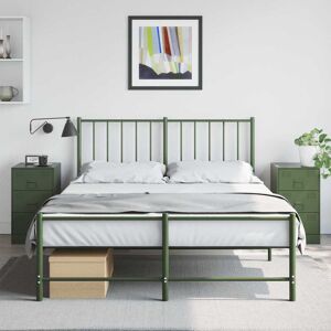 Bedside Cabinets 2 pcs Olive Green 34.5x39x62 cm Steel vidaXL Bedside Cabinets 2 pcs Olive Green 34.5x39x62 cm Steel vidaXL