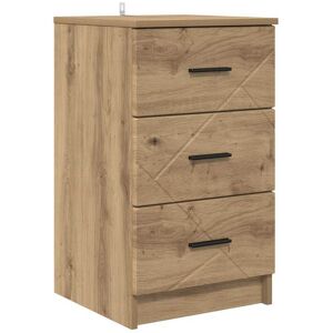 Bedside Cabinet Artisan oak 38 x 38 x 66 cm Engineered wood vidaXL Bedside Cabinet Artisan oak 38 x 38 x 66 cm Engineered wood vidaXL