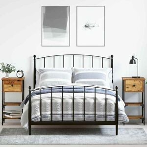 Vidaxl - Bedside Cabinet with Drawer 2 pcs Old wood 34 x 36 x 70 cm Vidaxl - Bedside Cabinet with Drawer 2 pcs Old wood 34 x 36 x 70 cm