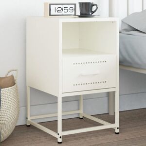 Bedside Cabinet White 36x39x60.5 cm Steel Vidaxl Bedside Cabinet White 36x39x60.5 cm Steel Vidaxl