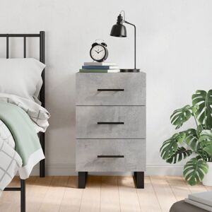 Bedside Cabinet Concrete Grey 40x40x66 cm Engineered Wood vidaXL Bedside Cabinet Concrete Grey 40x40x66 cm Engineered Wood vidaXL
