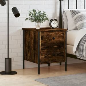 Bedside Cabinet Smoked Oak 40x42x50 cm Engineered Wood Vidaxl Bedside Cabinet Smoked Oak 40x42x50 cm Engineered Wood Vidaxl
