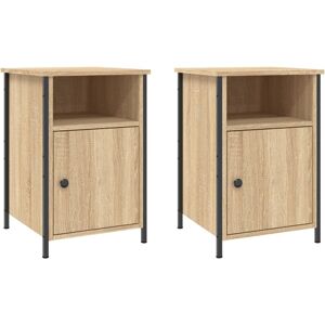 Vidaxl - Bedside Cabinets 2 pcs Sonoma Oak 40x42x60 cm Engineered Wood Vidaxl - Bedside Cabinets 2 pcs Sonoma Oak 40x42x60 cm Engineered Wood