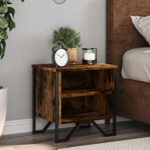 Bedside Cabinet Smoked Oak 2 pcs 40x30x40 cm Engineered Wood Vidaxl Bedside Cabinet Smoked Oak 2 pcs 40x30x40 cm Engineered Wood Vidaxl
