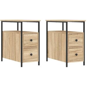 Bedside Cabinets 2 pcs Sonoma Oak 30x60x60 cm Engineered Wood vidaXL Bedside Cabinets 2 pcs Sonoma Oak 30x60x60 cm Engineered Wood vidaXL