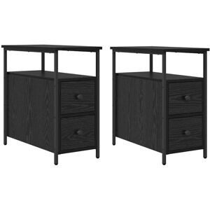 Vidaxl - Bedside Cabinet 2 pcs Black oak 30 x 60 x 60 cm Engineered wood Vidaxl - Bedside Cabinet 2 pcs Black oak 30 x 60 x 60 cm Engineered wood