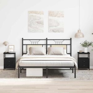 Vidaxl - Bedside Cabinets 2 pcs Black Oak 34x35.5x50 cm Engineered Wood Vidaxl - Bedside Cabinets 2 pcs Black Oak 34x35.5x50 cm Engineered Wood