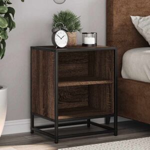 Vidaxl - Bedside Cabinets 2 pcs Brown Oak 40x31x50 cm Engineered Wood and Metal Vidaxl - Bedside Cabinets 2 pcs Brown Oak 40x31x50 cm Engineered Wood and Metal