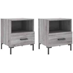 Vidaxl - Bedside Cabinets 2 pcs Grey Sonoma 40x35x47.5 cm Engineered Wood Vidaxl - Bedside Cabinets 2 pcs Grey Sonoma 40x35x47.5 cm Engineered Wood