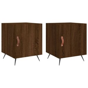 Vidaxl - Bedside Cabinets 2 pcs Brown Oak 40x40x50 cm Engineered Wood Vidaxl - Bedside Cabinets 2 pcs Brown Oak 40x40x50 cm Engineered Wood