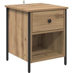 Bedside Cabinet Artisan oak 40 x 42 x 50 cm Engineered wood vidaXL Bedside Cabinet Artisan oak 40 x 42 x 50 cm Engineered wood vidaXL