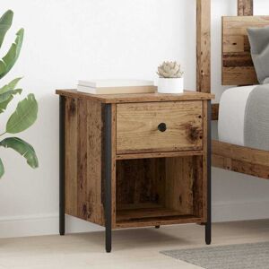 Bedside Cabinet 2 pcs Old wood 40 x 42 x 50 cm Engineered wood vidaXL Bedside Cabinet 2 pcs Old wood 40 x 42 x 50 cm Engineered wood vidaXL