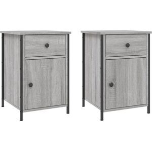 Vidaxl - Bedside Cabinets 2 pcs Grey Sonoma 40x42x60 cm Engineered Wood Vidaxl - Bedside Cabinets 2 pcs Grey Sonoma 40x42x60 cm Engineered Wood
