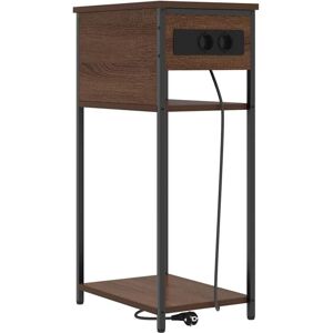 vidaXL Bedside table Brown Oak - Bedside table, 41 x 28 x 76 cm, Engineered wood vidaXL Bedside table Brown Oak - Bedside table, 41 x 28 x 76 cm, Engineered wood