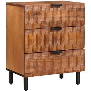 Bedside Cabinet Brown 50 x 33 x 62 cm Solid Mango Wood vidaXL Bedside Cabinet Brown 50 x 33 x 62 cm Solid Mango Wood vidaXL