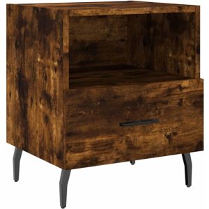 Bedside Cabinet Smoked Oak 40x35x47.5 cm Engineered Wood vidaXL Bedside Cabinet Smoked Oak 40x35x47.5 cm Engineered Wood vidaXL