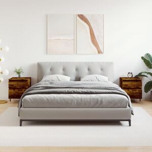 Vidaxl - Bedside Cabinets 2 pcs Smoked Oak 40x35x50 cm Engineered Wood Vidaxl - Bedside Cabinets 2 pcs Smoked Oak 40x35x50 cm Engineered Wood