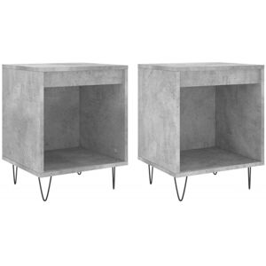 vidaXL Bedside Cabinets 2 pcs Concrete Grey - Nightstand - Nightstand vidaXL Bedside Cabinets 2 pcs Concrete Grey - Nightstand - Nightstand