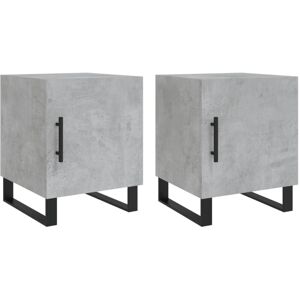 Vidaxl - Bedside Cabinets 2 pcs Concrete Grey 40x40x50 cm Engineered Wood Vidaxl - Bedside Cabinets 2 pcs Concrete Grey 40x40x50 cm Engineered Wood