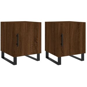 Vidaxl - Bedside Cabinets 2 pcs Brown Oak 40x40x50 cm Engineered Wood Vidaxl - Bedside Cabinets 2 pcs Brown Oak 40x40x50 cm Engineered Wood
